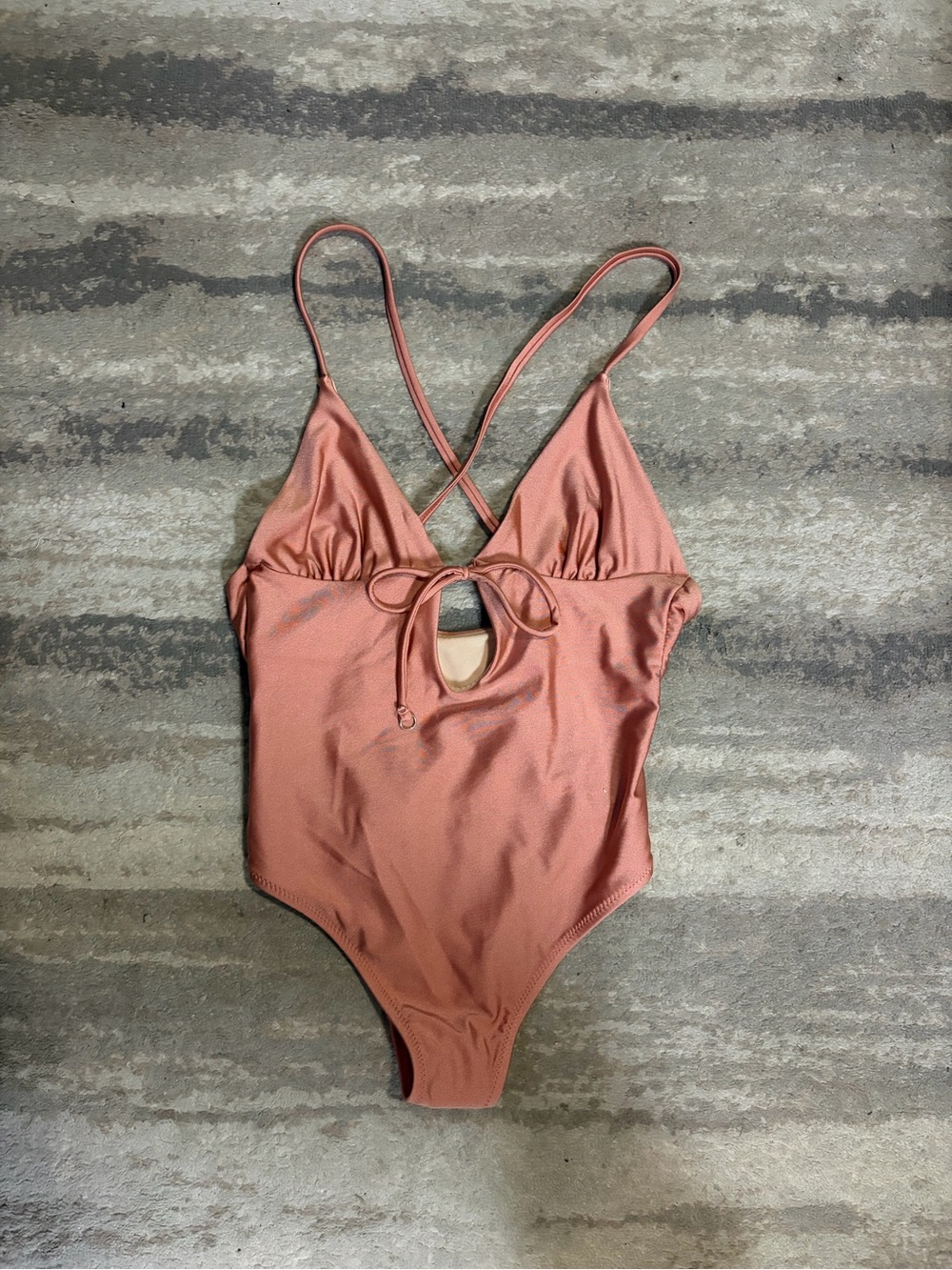 PacSun loverbird silver ring one piece salmon S